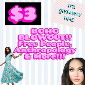 $3 FREE PEOPLE & BOHO SHOW!!!